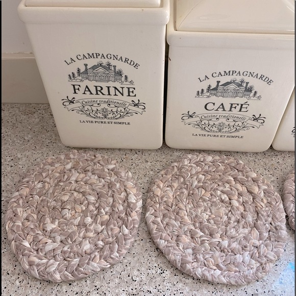 Vintage “Primitive” Braided Round Trivets Set of 3 - Picture 3 of 15